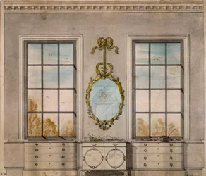 Ontwerp voor een kamer door Linnell John (1723-99)